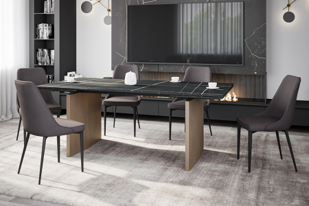 Стул B140 (B140 SMOKE VL17, BK VD)